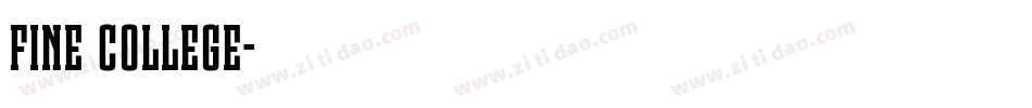 Fine College字体转换